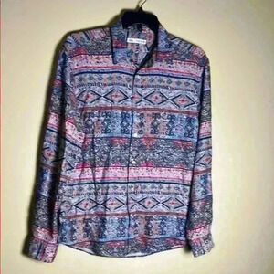 ZARA vintage ,dressing core, floral,, multiple color, men’s long sleeve shirt.